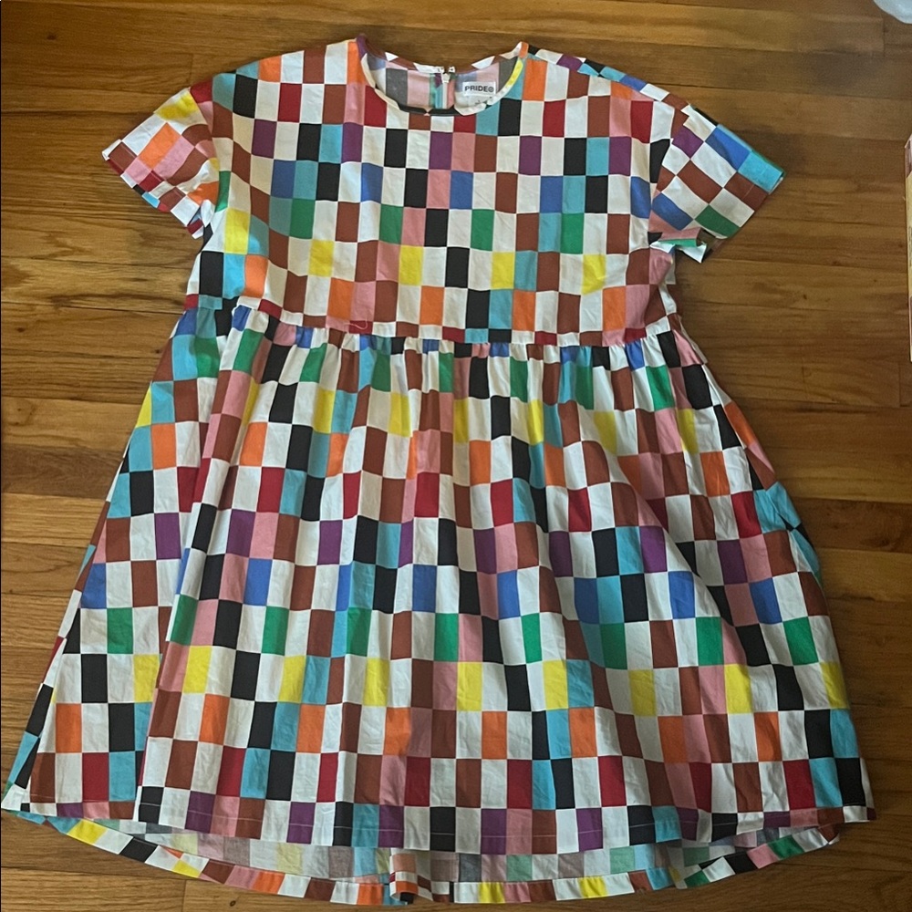 Colorful Checkered Womens Dress